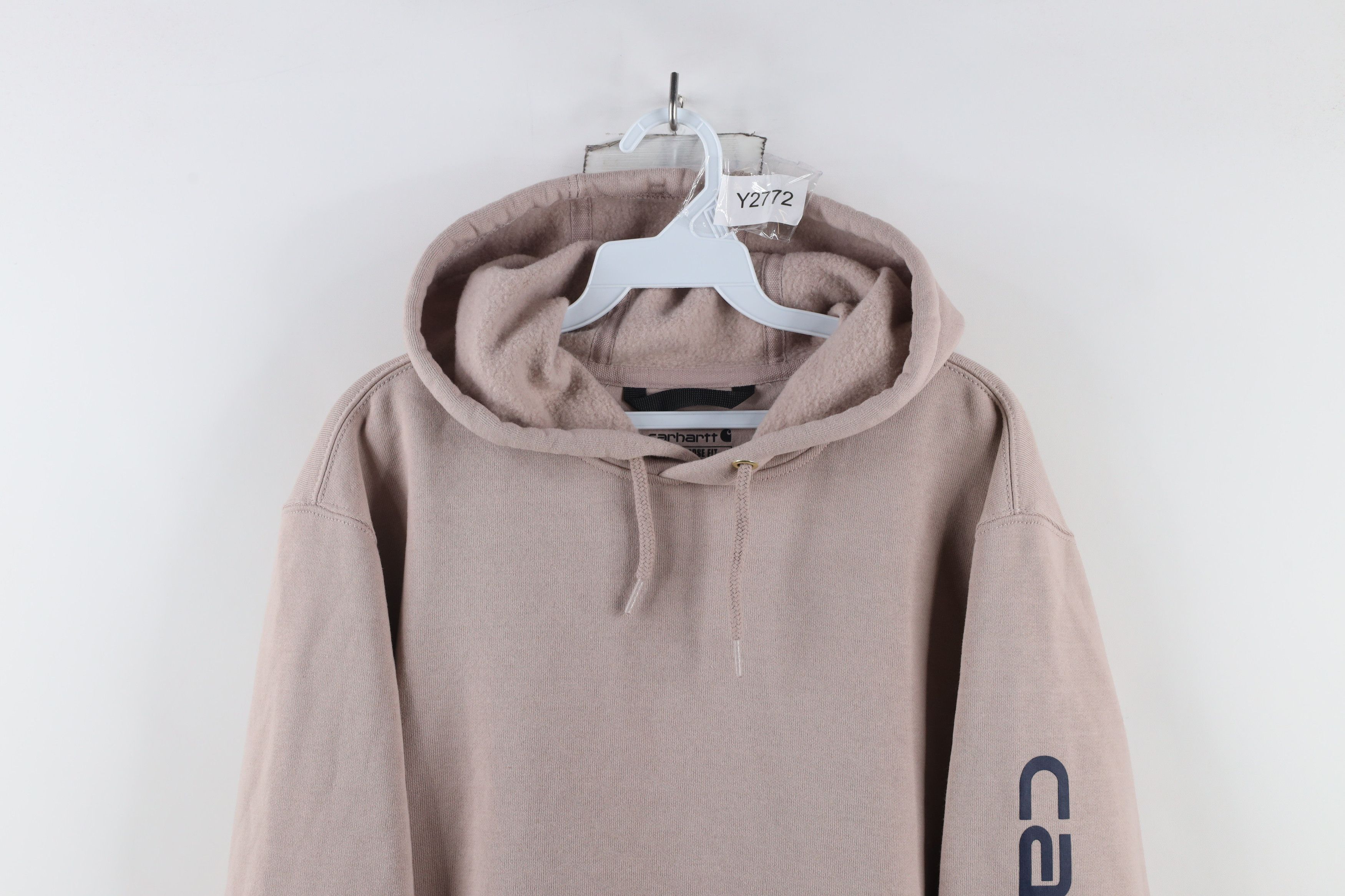 Carhartt × Vintage Vintage Carhartt Spell Out Hoodie Sweatshirt Light Purple Size US S / EU 44-46 / 1 - 2 Thumbnail