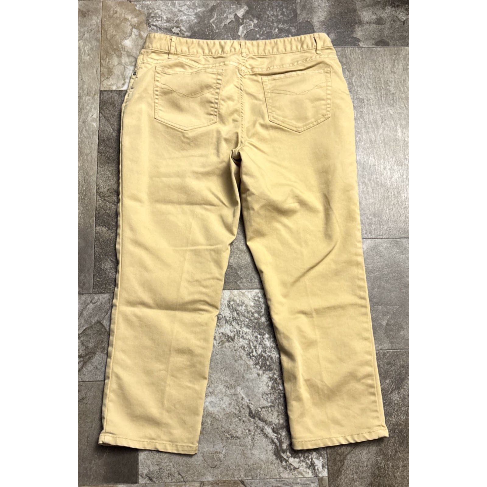 J. Jill J. Jill Pants Cropped Straight Leg Yellow 34x24.5 Regular Size 12 Vintage No EUC Stretch Pockets Cotton Denim Size 34" / US 12 / IT 48 - 4 Thumbnail