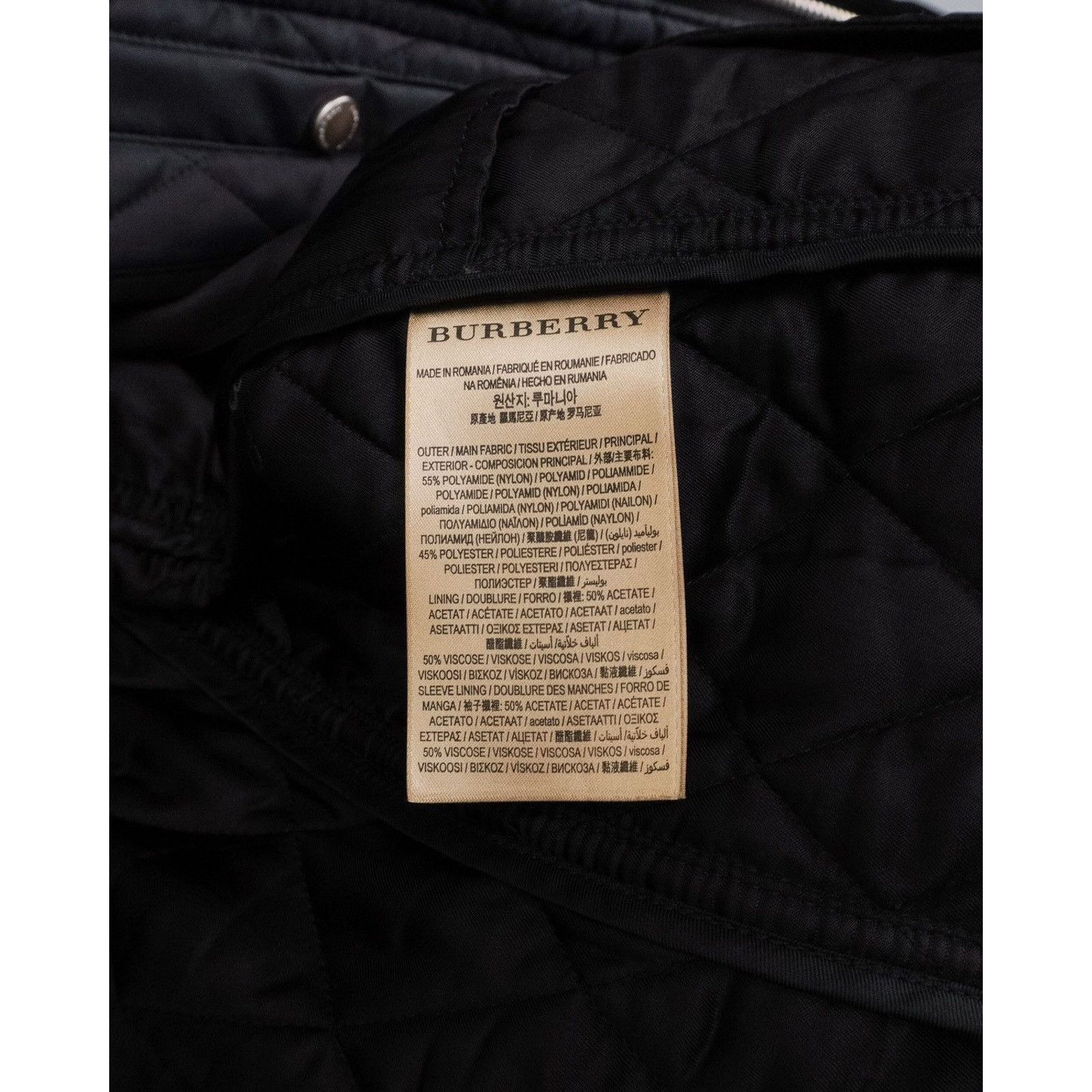 Burberry Burberry quilted cord collar black lamb leather jacket Size US L / EU 52-54 / 3 - 20 Thumbnail