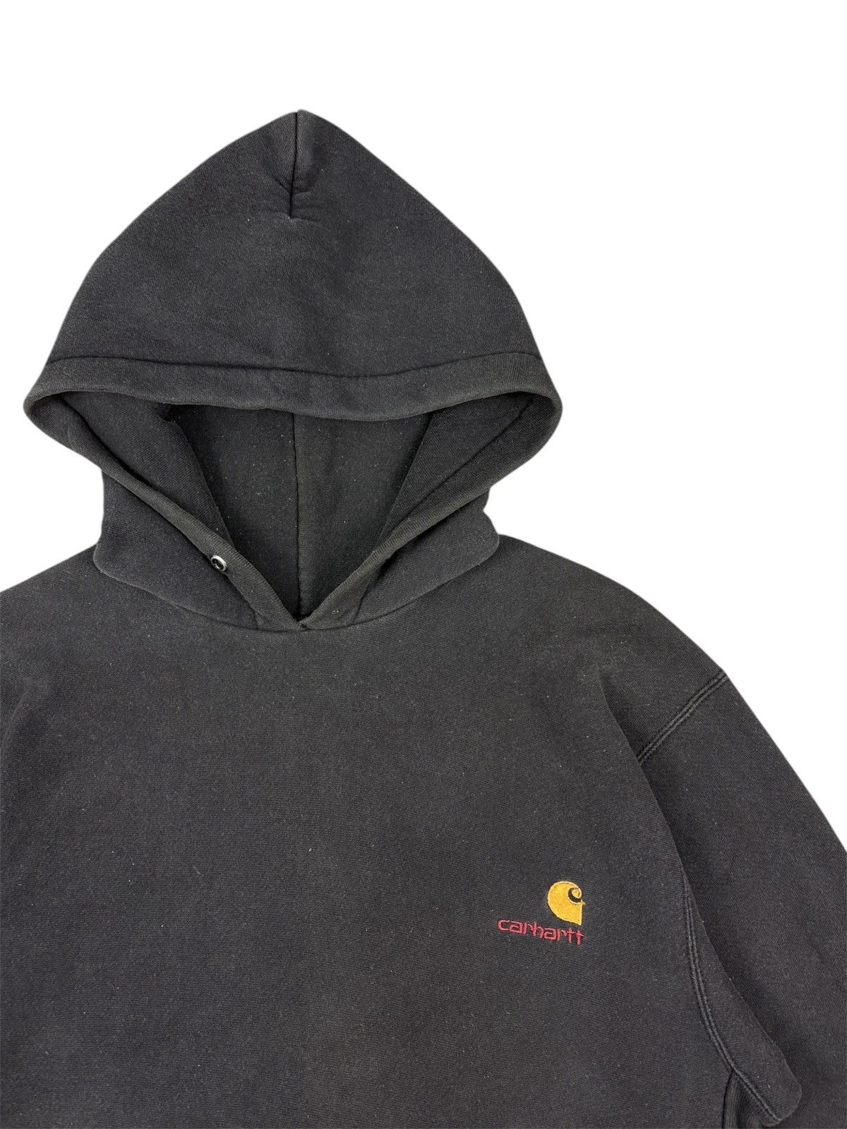 Carhartt Vintage Sunfaded Carhartt Embroidered Hoodies Sweatshirt Size US L / EU 52-54 / 3 - 8 Thumbnail
