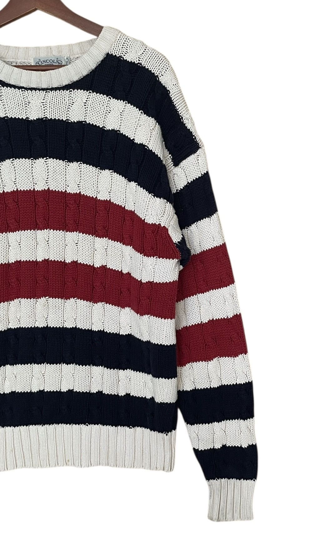 Japanese Brand × Vintage Vintage Japanese Brand Lincoln Knitwear Sweatshirt 1990s Size US L / EU 52-54 / 3 - 4 Thumbnail