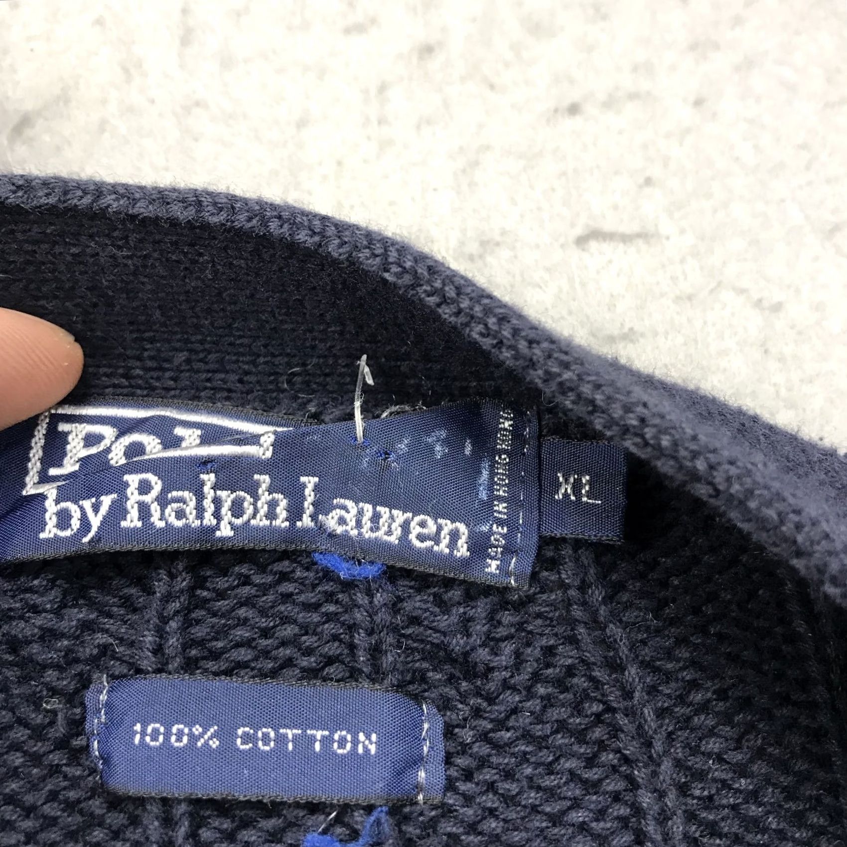 Polo Ralph Lauren VINTAGE Polo Ralph Lauren Sweater Cardigan Mens XL Golf 90s Cable Knit V-Neck Blue Size US XL / EU 56 / 4 - 5 Thumbnail
