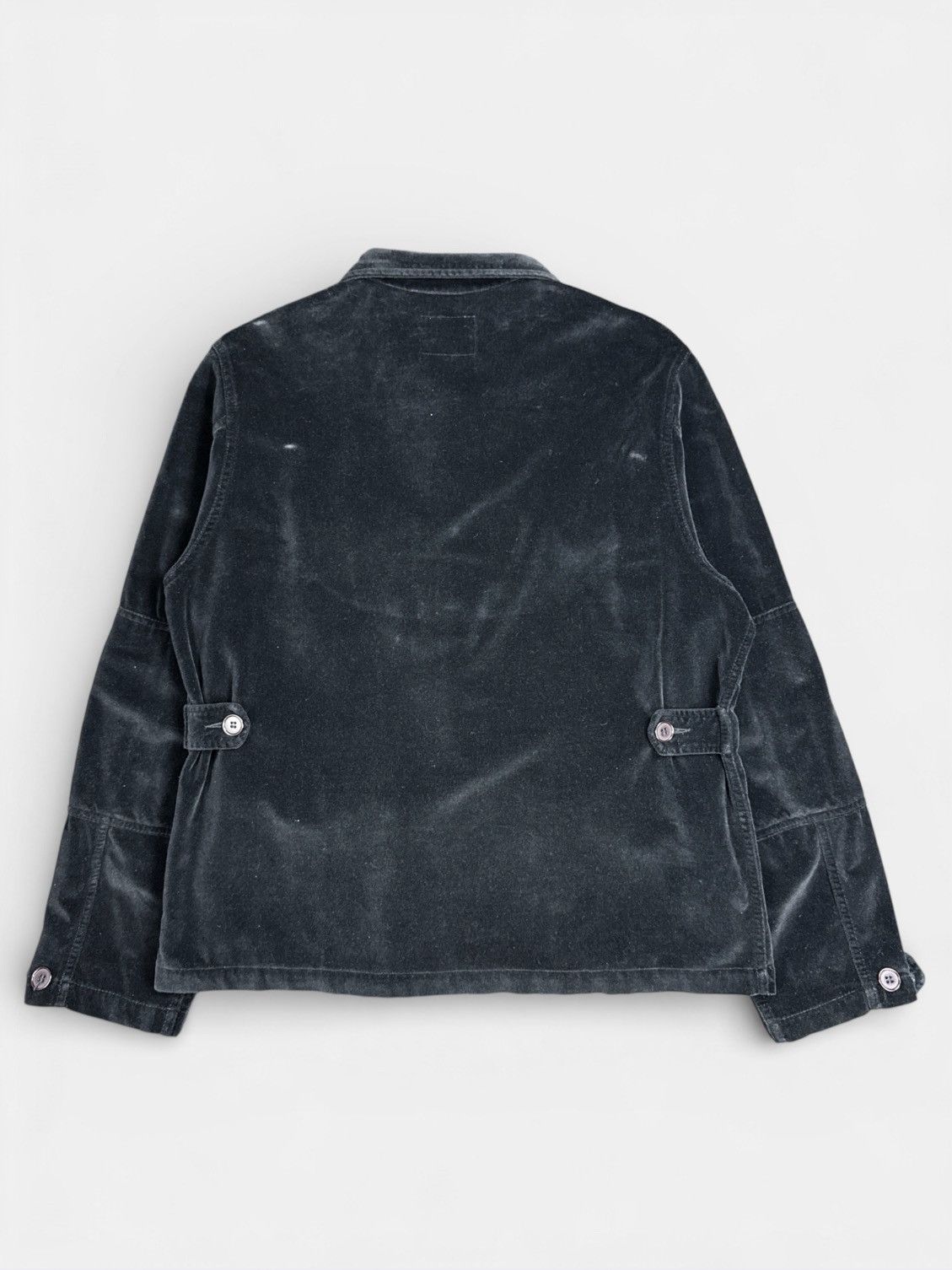 Helmut Lang Helmut Lang - 1997 Patched Sleeve Velvet M-65 Jacket Size US L / EU 52-54 / 3 - 5 Thumbnail