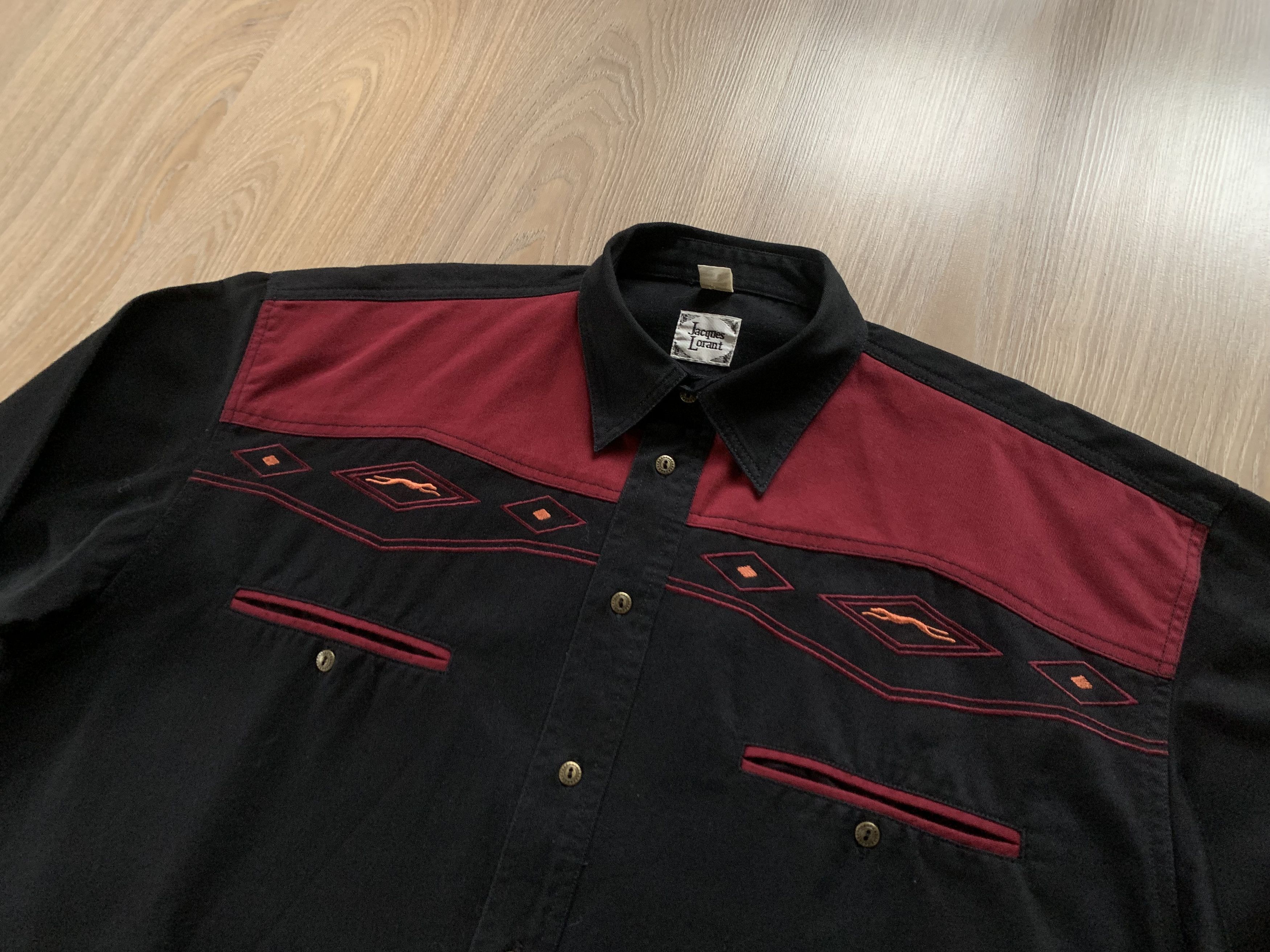Other Vintage Jacques Lorant Half Zip Western Shirt Size US M / EU 48-50 / 2 - 4 Thumbnail