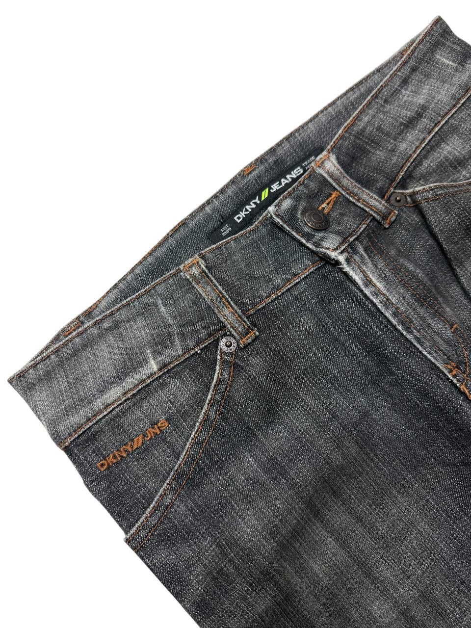 DKNY 💥Flared💥Vintage Dkny Jeans Mud-Washed Distressed Size US 28 / EU 44 - 7 Thumbnail