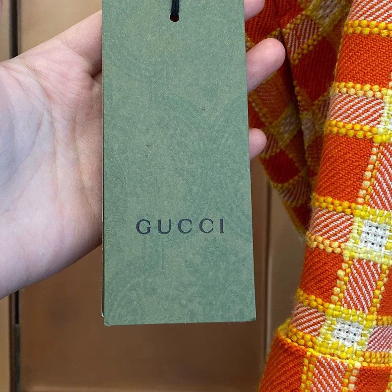 Gucci Gucci Orange-yellow plaid wool shorts 2504-Nextarrow Size 27" / US 4 / IT 40 - 3 Thumbnail
