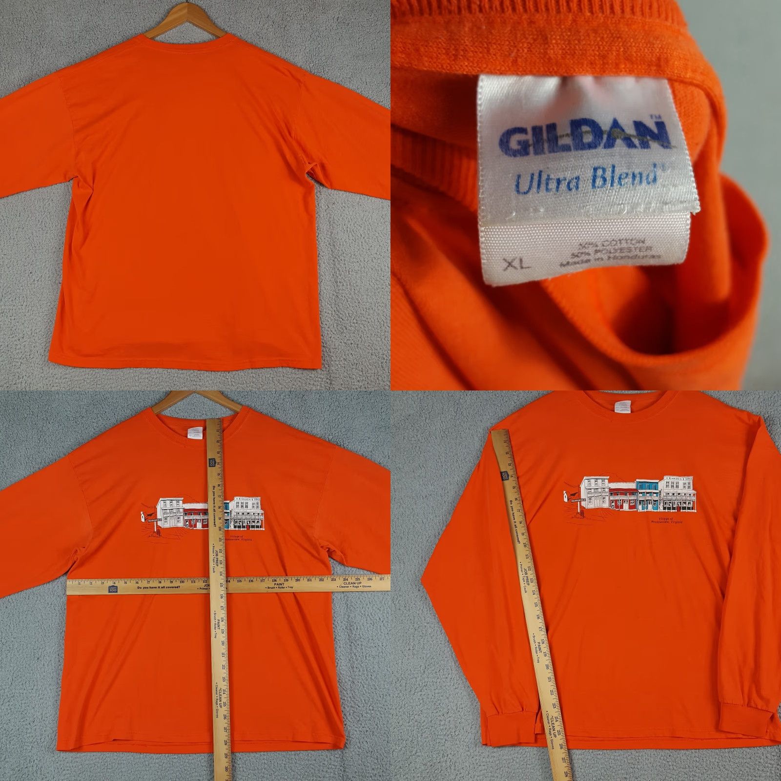 Gildan Vintage 90s Meadowview Virginia Village T Shirt Mens XL Travel VA Town Orange Cotton Embroidered Logo Gildan Size US XL / EU 56 / 4 - 8 Thumbnail