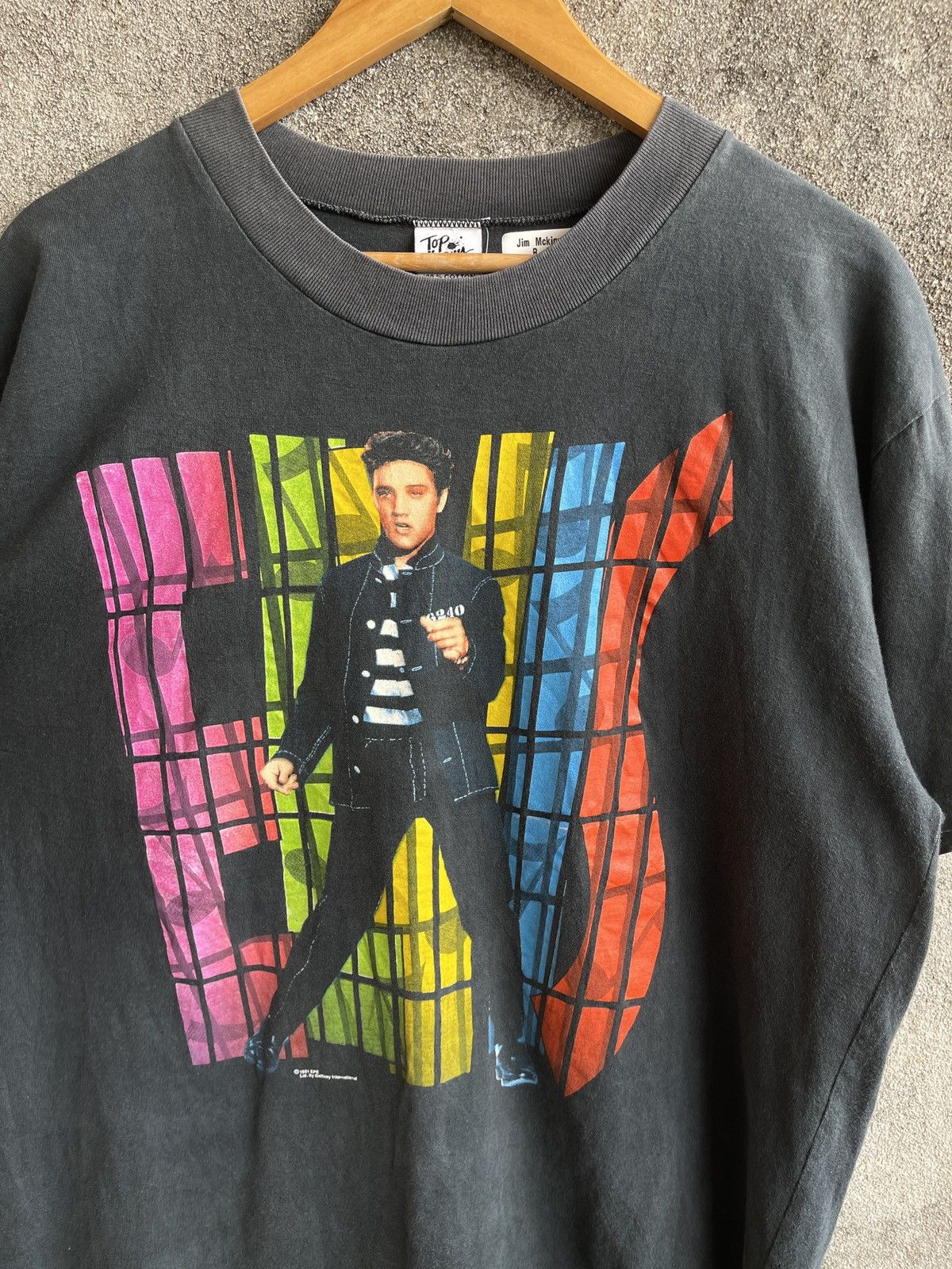 Band Tees Vintage 90s🔥ELVIS PRESLEY🔥American Singer Faded Tshirt Size US XL / EU 56 / 4 - 2 Thumbnail