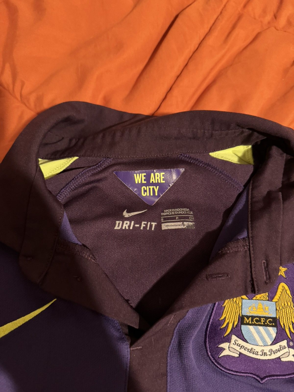 Nike Nike Manchester City 2014 Away Polo Jersey Dri-FIT Etihad Size US S / EU 44-46 / 1 - 3 Thumbnail