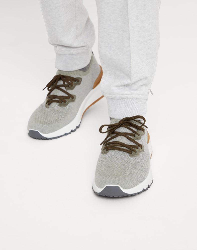 Brunello Cucinelli o1w1db10825 Pair Of Sneakers in Beluga Grey Size US 12 / EU 45 - 5 Thumbnail