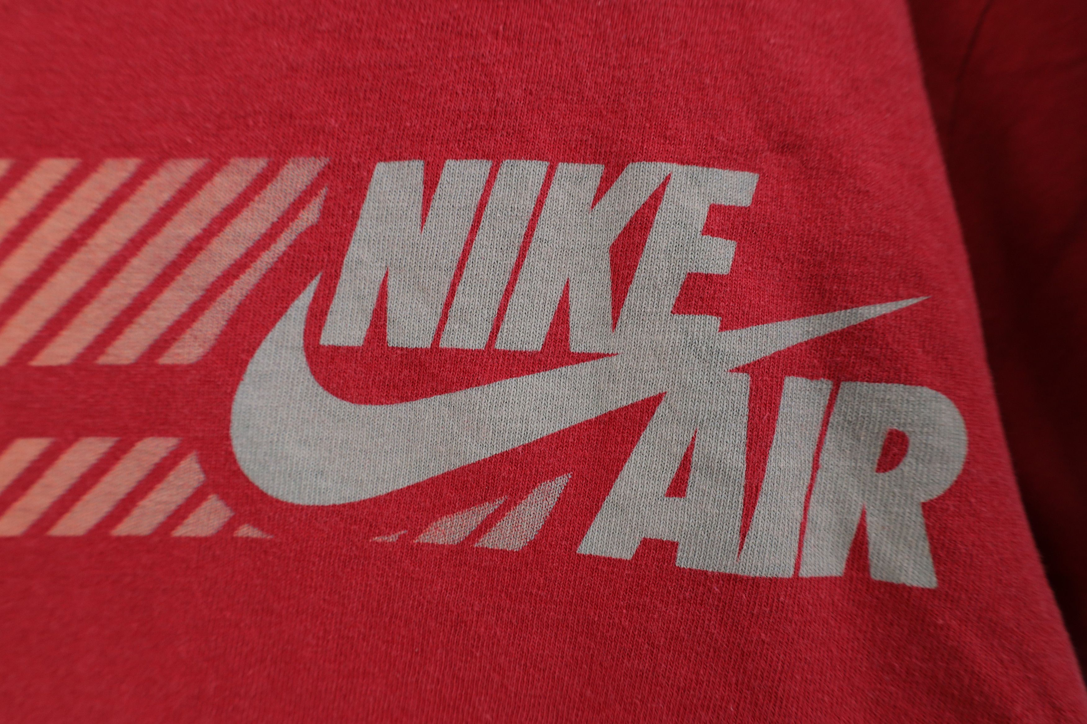 Nike Vintage Y2K Nike Travis Scott Big Swoosh Air T-Shirt Red Size US M / EU 48-50 / 2 - 5 Thumbnail