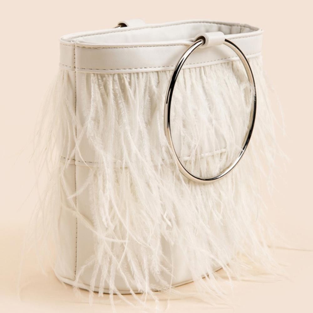 Designer Francesca’s l NWOT Jayleen Feather O-Ring Handbag Size ONE SIZE - 1 Thumbnail