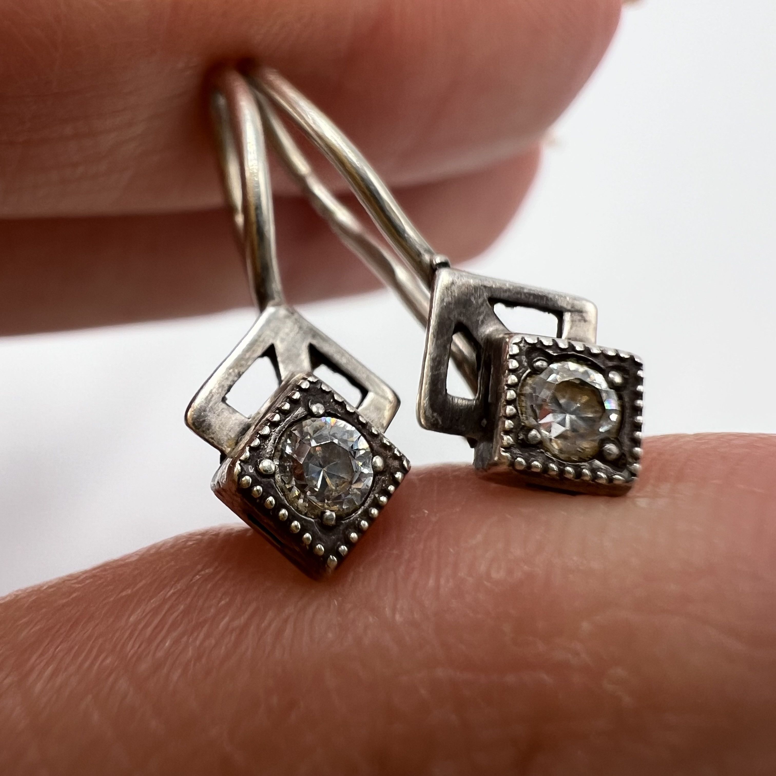 Sterling Silver Vintage Pair Of Stud Earrings Sterling Silver 925 Size ONE SIZE - 7 Thumbnail