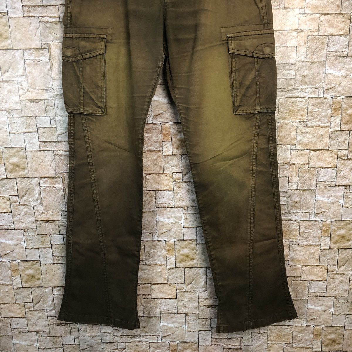 Faded Glory Rattle Trap Brown faded Cargo Multipocket Pants #A312 Size US 31 - 3 Thumbnail