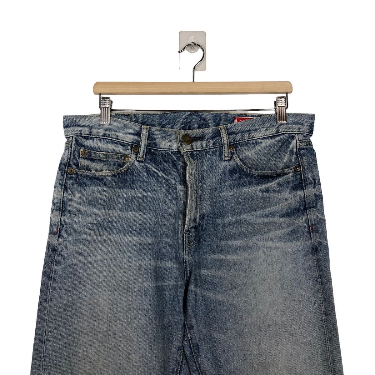 Japanese Brand 🔥VINTAGE RODEO CROWNS DISTRESSED JEANS PUNK DESIGN Size US 35 - 3 Thumbnail