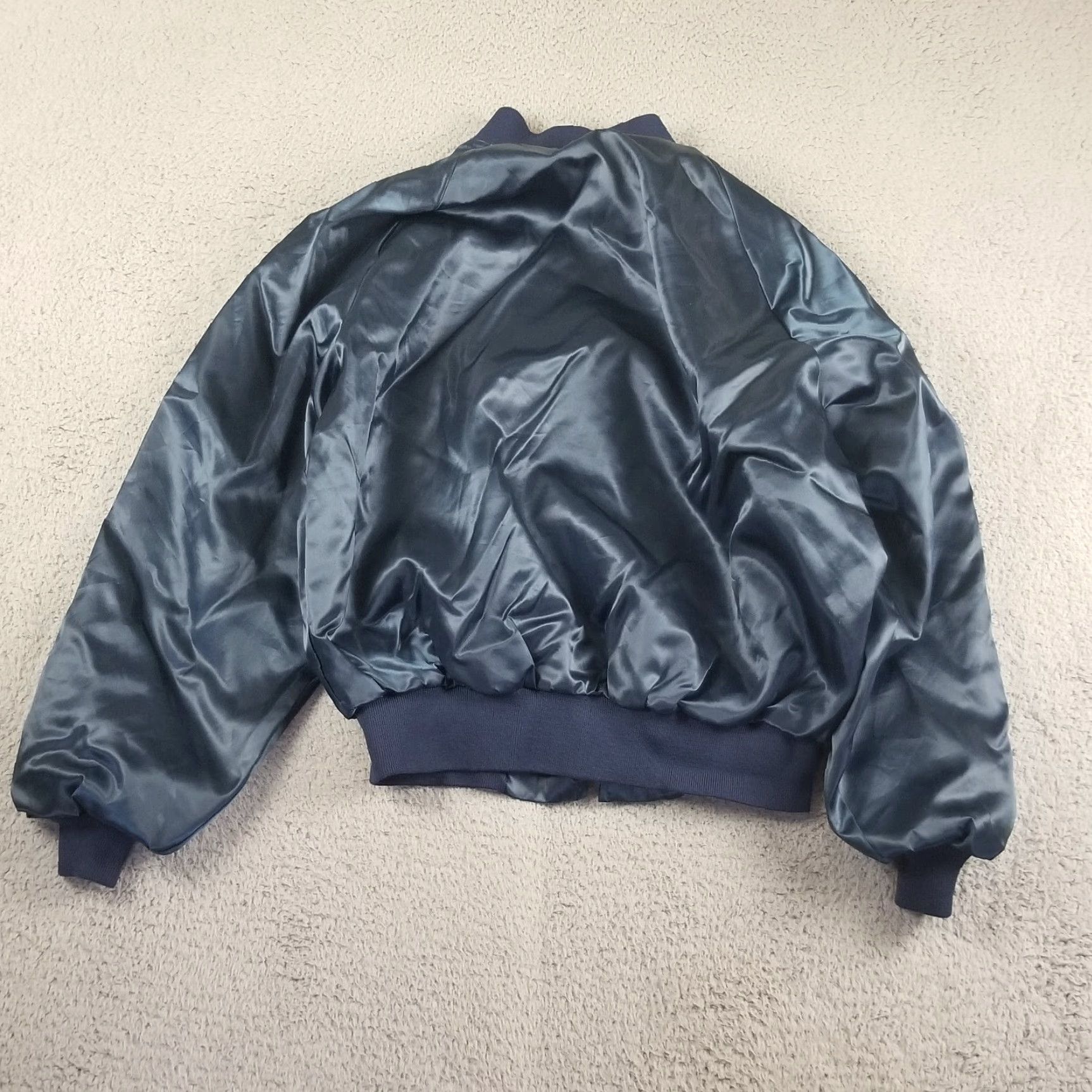 Vintage Vtg 80s Baseball Umpire Association Satin Bomber Jacket Large King Louie ProFit Jacket Size US L / EU 52-54 / 3 - 7 Thumbnail