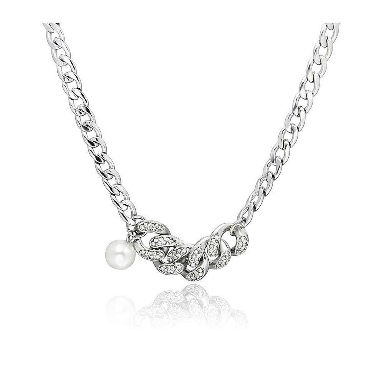 Jewelry Icy Linked Chain Pearl Necklace Size ONE SIZE - 2 Thumbnail