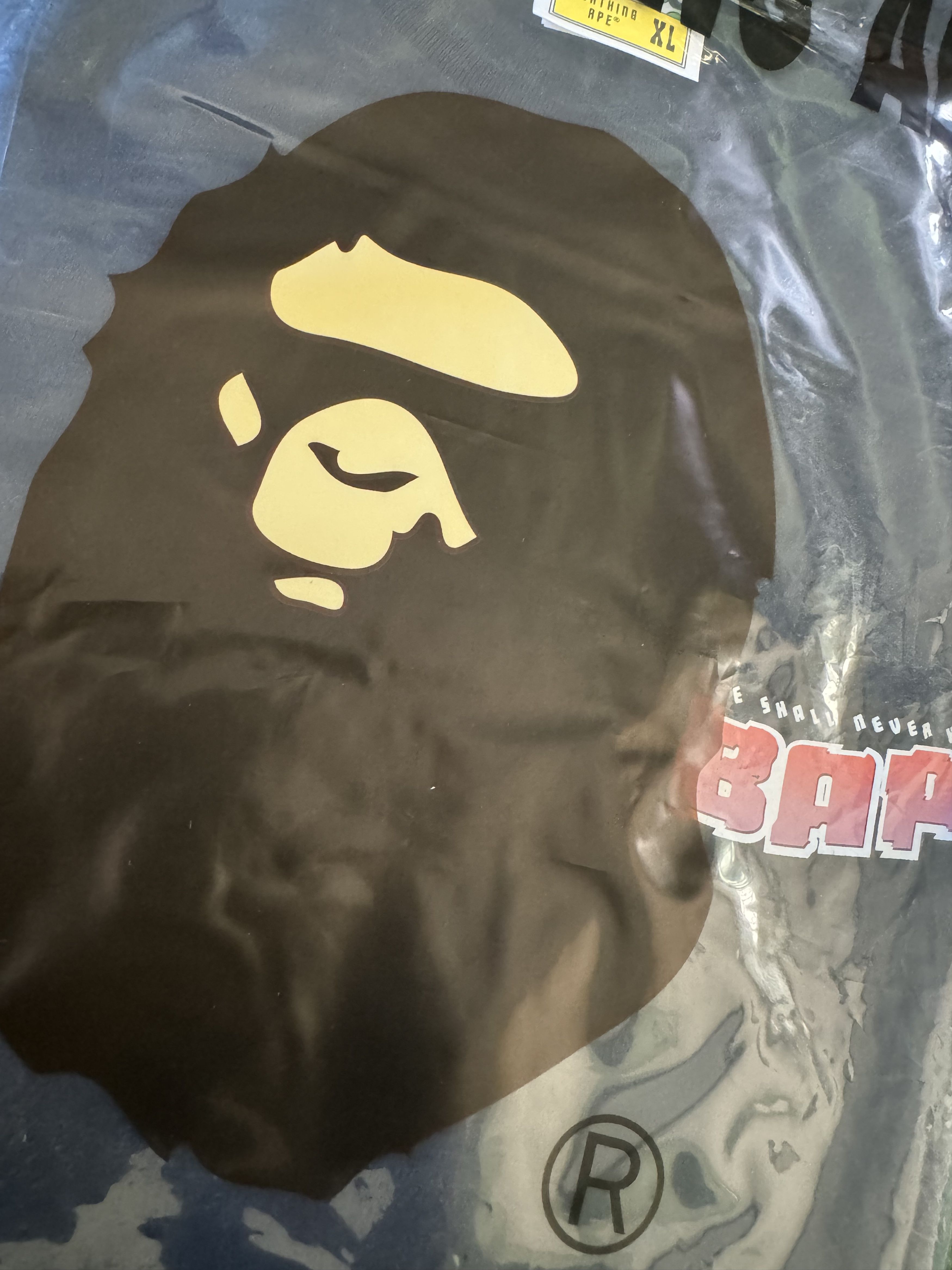 Bape Bape A BATHING APE Distortion L/S Tee “Black” Size US XL / EU 56 / 4 - 5 Thumbnail