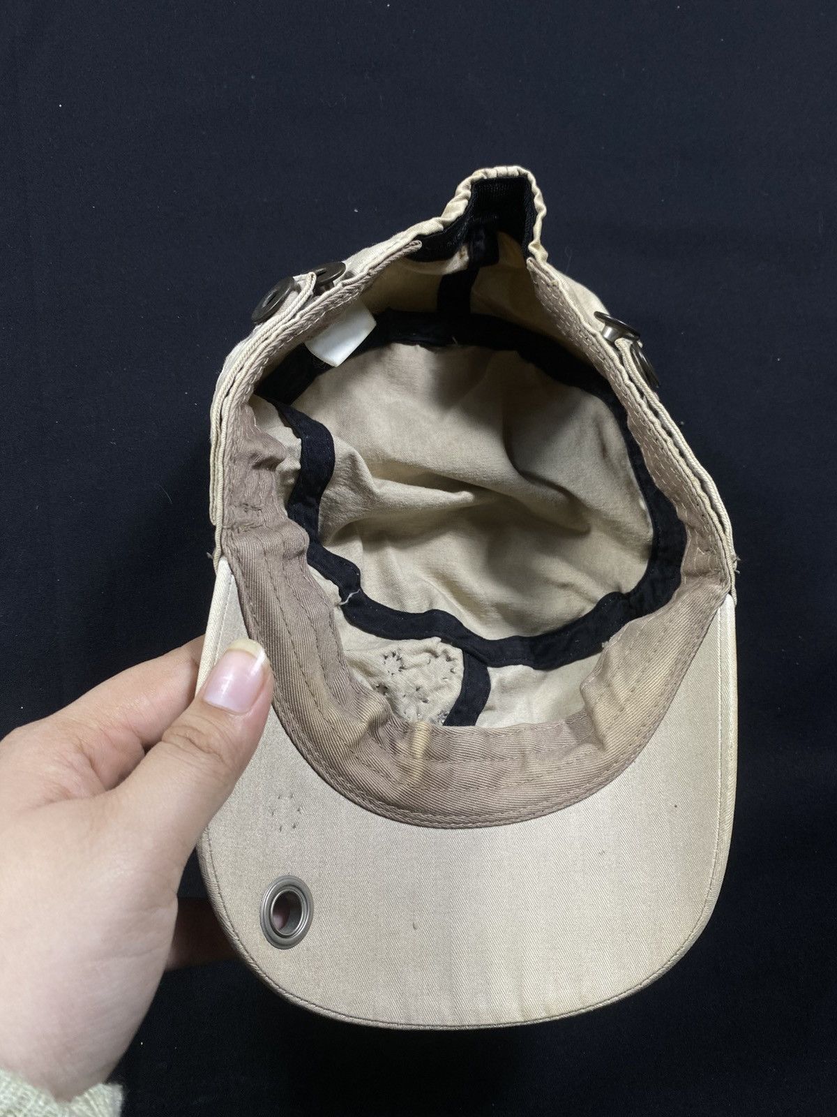14th Addiction × KMRii × Le Grande Bleu (L.G.B.) Gothic Studdet Crazy Cadet Hats Distressed Size ONE SIZE - 7 Thumbnail