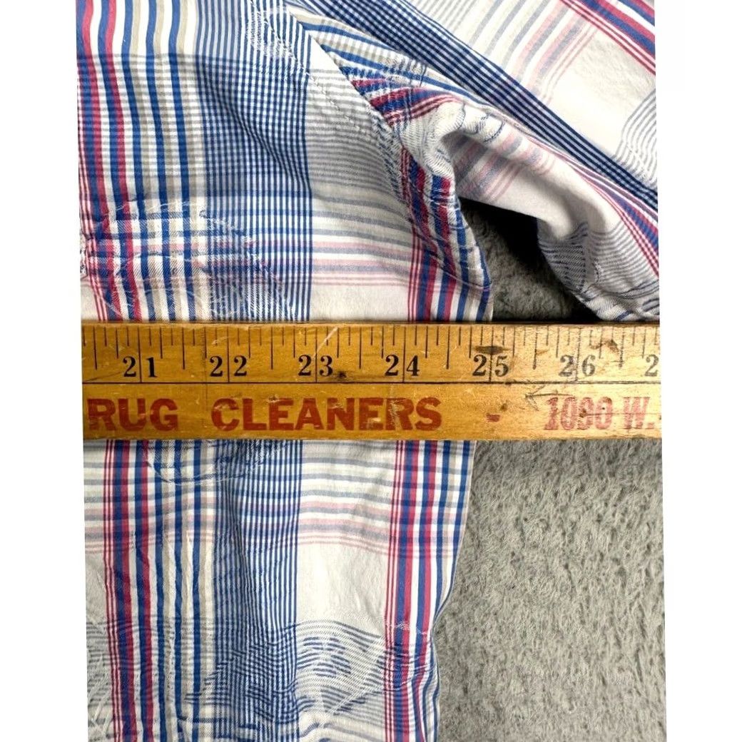 Tommy Bahama Tommy Bahama Shirt Mens Extra Large Blue Silk Blend Plaid Button Up Long Sleeve Size US XL / EU 56 / 4 - 7 Thumbnail