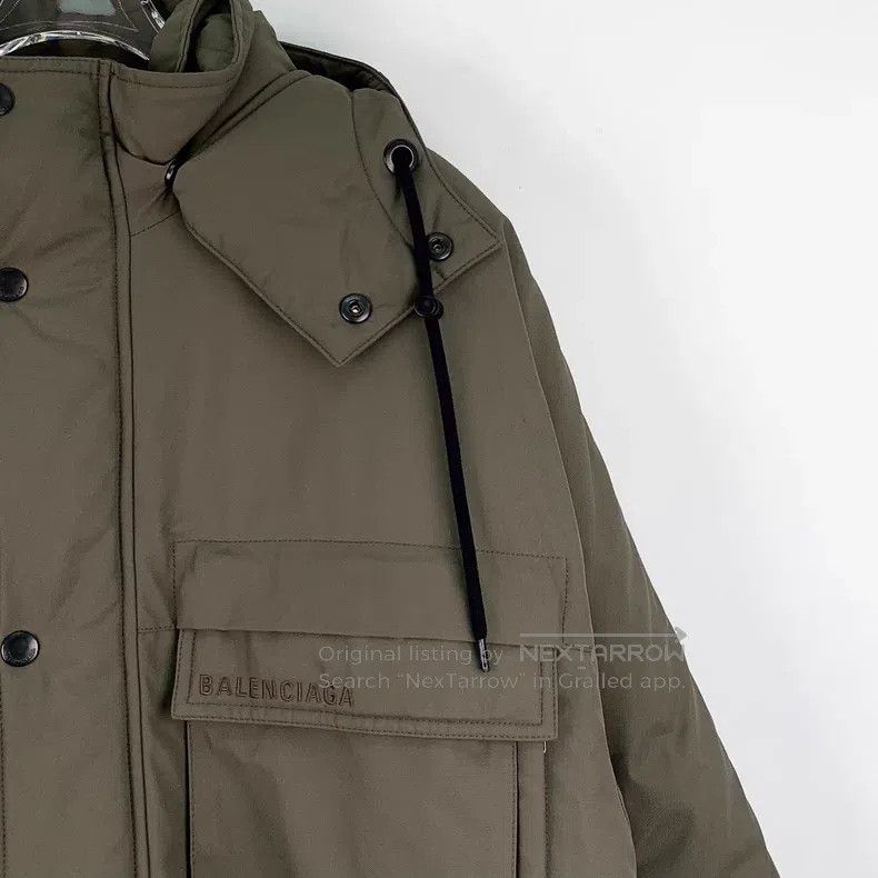 Balenciaga Balenciaga Brown-green logo letter embroidery hooded draws Size XXS / US 00 / IT 34 - 3 Thumbnail