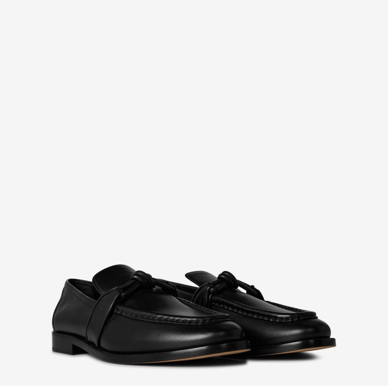 Bottega Veneta BOTTEGA VENETA ASTAIRE METALLIC KNOT NAPA LOAFERS Size US 11 / EU 44 - 3 Thumbnail