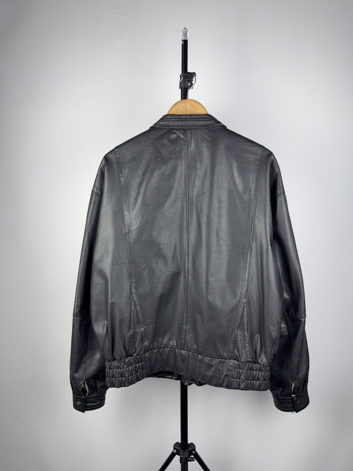 Vintage Vintage Leather Jacket Genuine Leahter bomber Moto Oldmoney Size US L / EU 52-54 / 3 - 12 Thumbnail