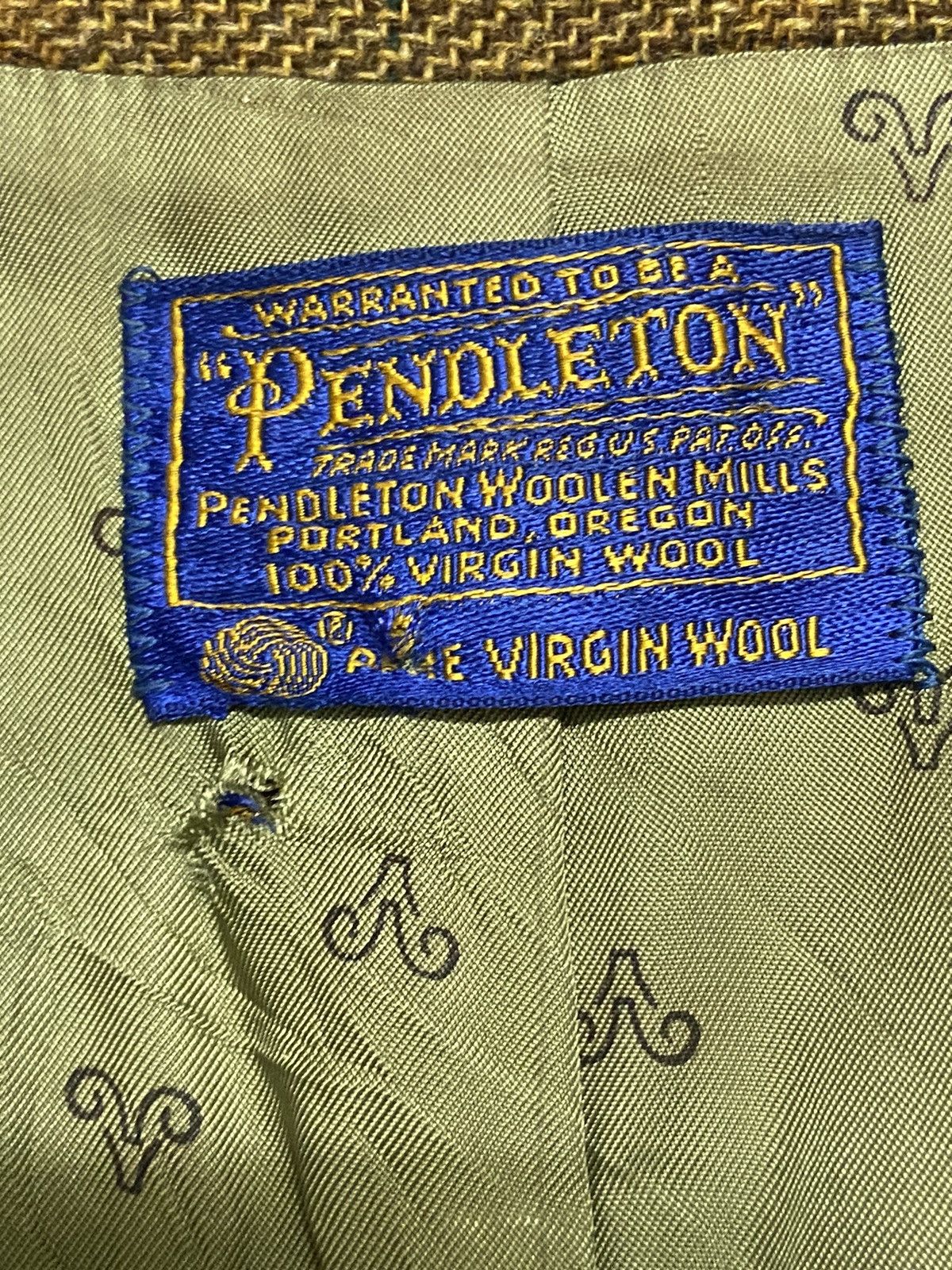 Pendleton × Vintage Vintage Pendleton Wool Blazer Jacket Size US L / EU 52-54 / 3 - 3 Thumbnail