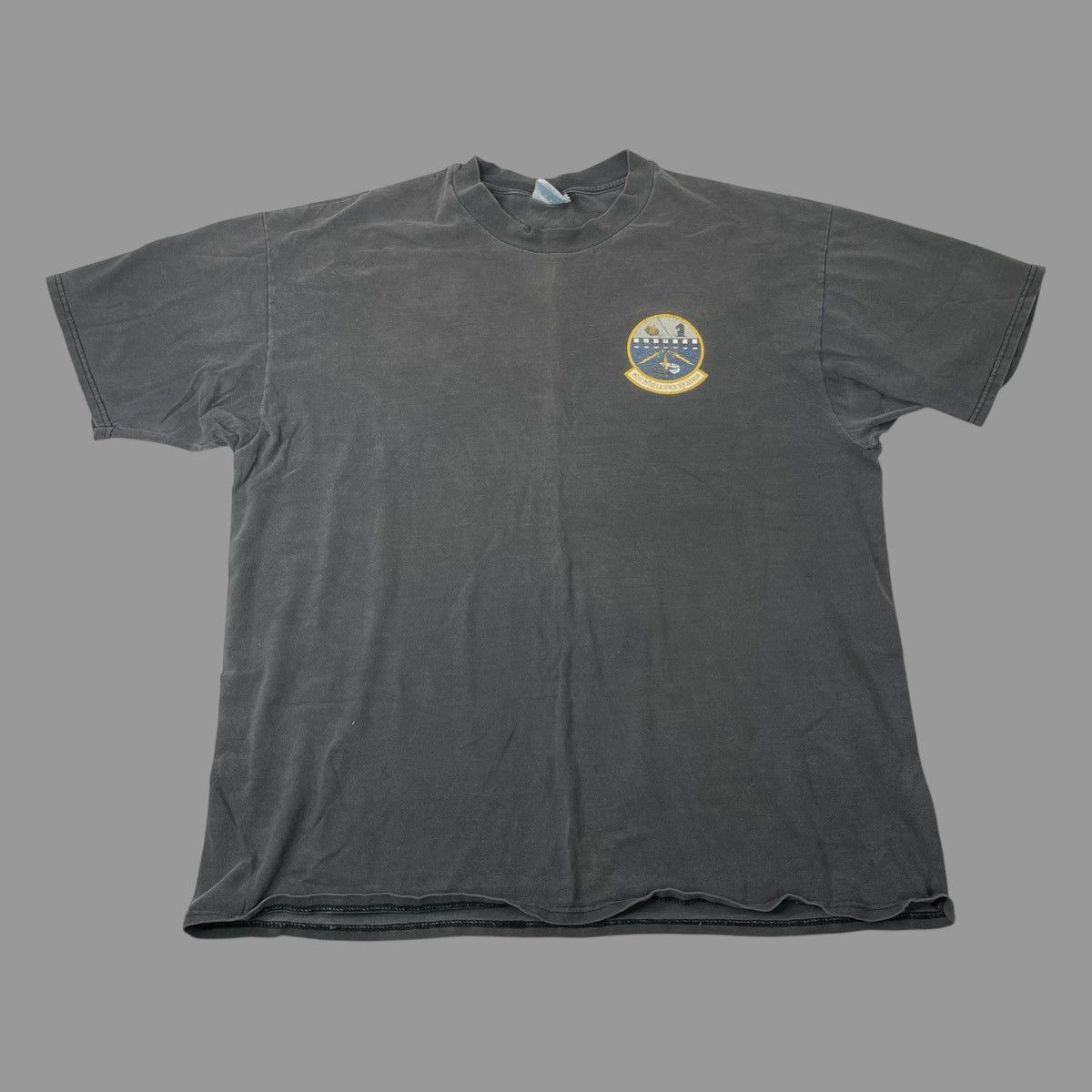 Vintage Vintage 90s faded black military squadron t shirt Size US XL / EU 56 / 4 - 1 Thumbnail