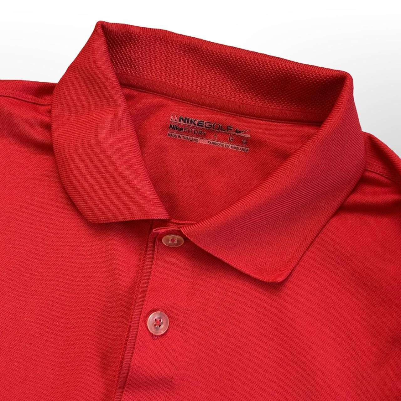 Nike Nike Golf Red Dri-FIT Polo Shirt Size US L / EU 52-54 / 3 - 4 Thumbnail