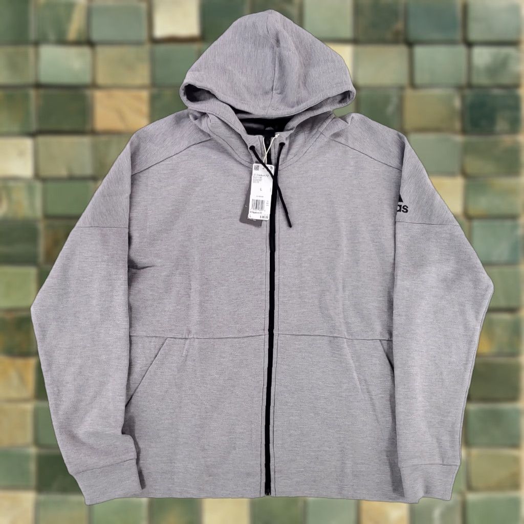 Adidas adidas ID Stadium FZ Full Zip Hoodie Gray Mens L NWT Jacket Size US L / EU 52-54 / 3 - 1 Thumbnail