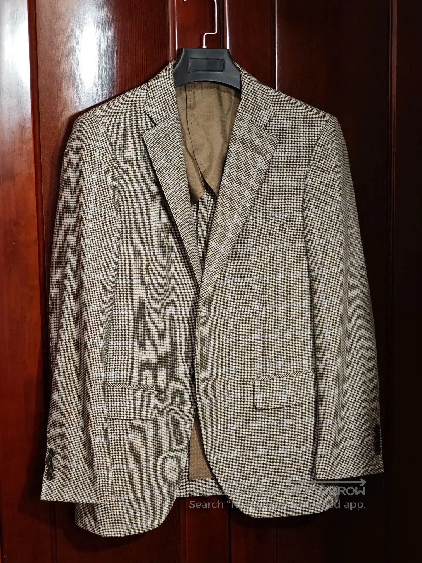 Angelo Nardelli Italian Angelico Wool Blazer with Check Pattern. Size US S / EU 44-46 / 1 - 1 Thumbnail