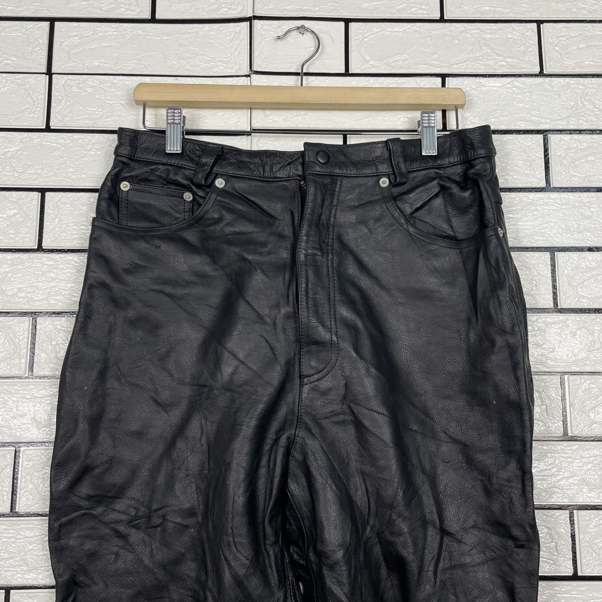 Japanese Brand Scare Teht Motorcycle Biker Leather Pant Size US 32 / EU 48 - 2 Thumbnail