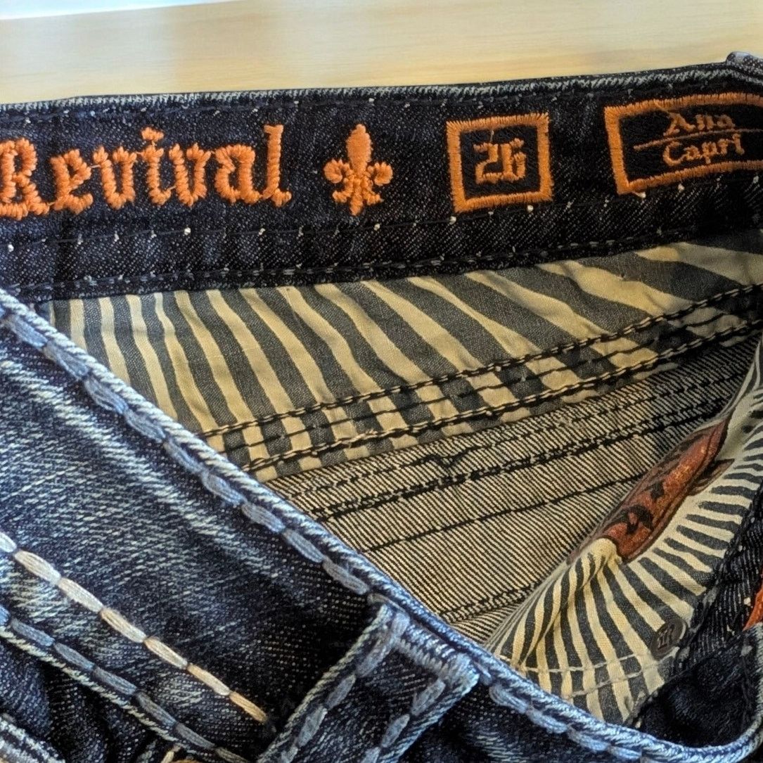 Rock Revival ROCK REVIVAL Capri Jeans Women's 26 ANA Denim Capris Size 26" / US 2 / IT 38 - 6 Thumbnail