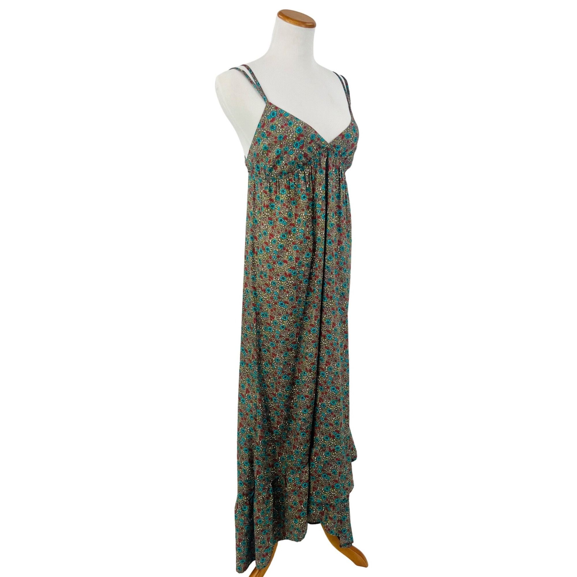 Billabong VTG Billabong Floral Strappy Back Maxi Dress | Coastal Boho Size L / US 10 / IT 46 - 10 Thumbnail