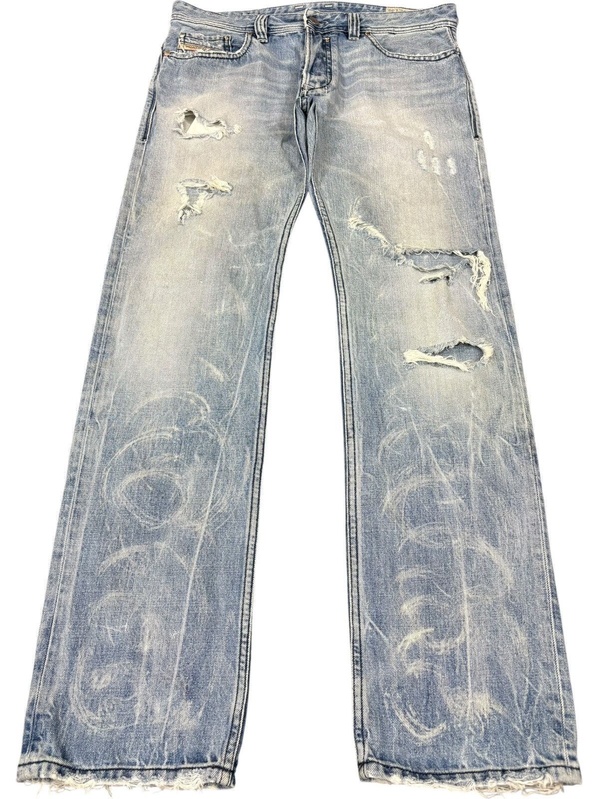 Vintage Italy Diesel Safado Faded Wash Distress Loose Jeans