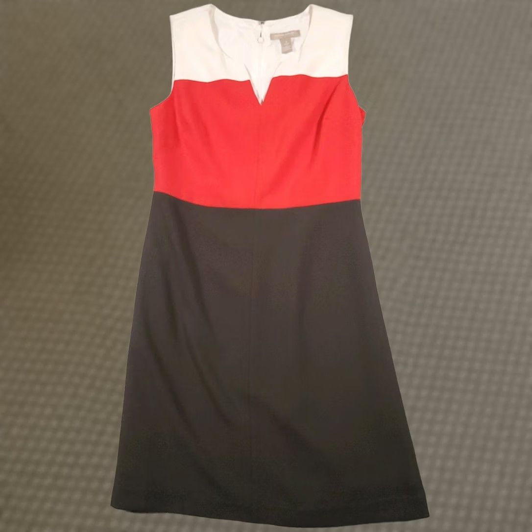 Banana Republic Banana Republic Dress Women’s 4 Colorblock Sleeveless V-Neck Knee Length Lined Dress Size S / US 4 / IT 40 - 1 Thumbnail