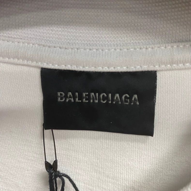 Balenciaga Balenciaga White Logo Printed Short Sleeve Shirt-2505 Size US S / EU 44-46 / 1 - 3 Thumbnail