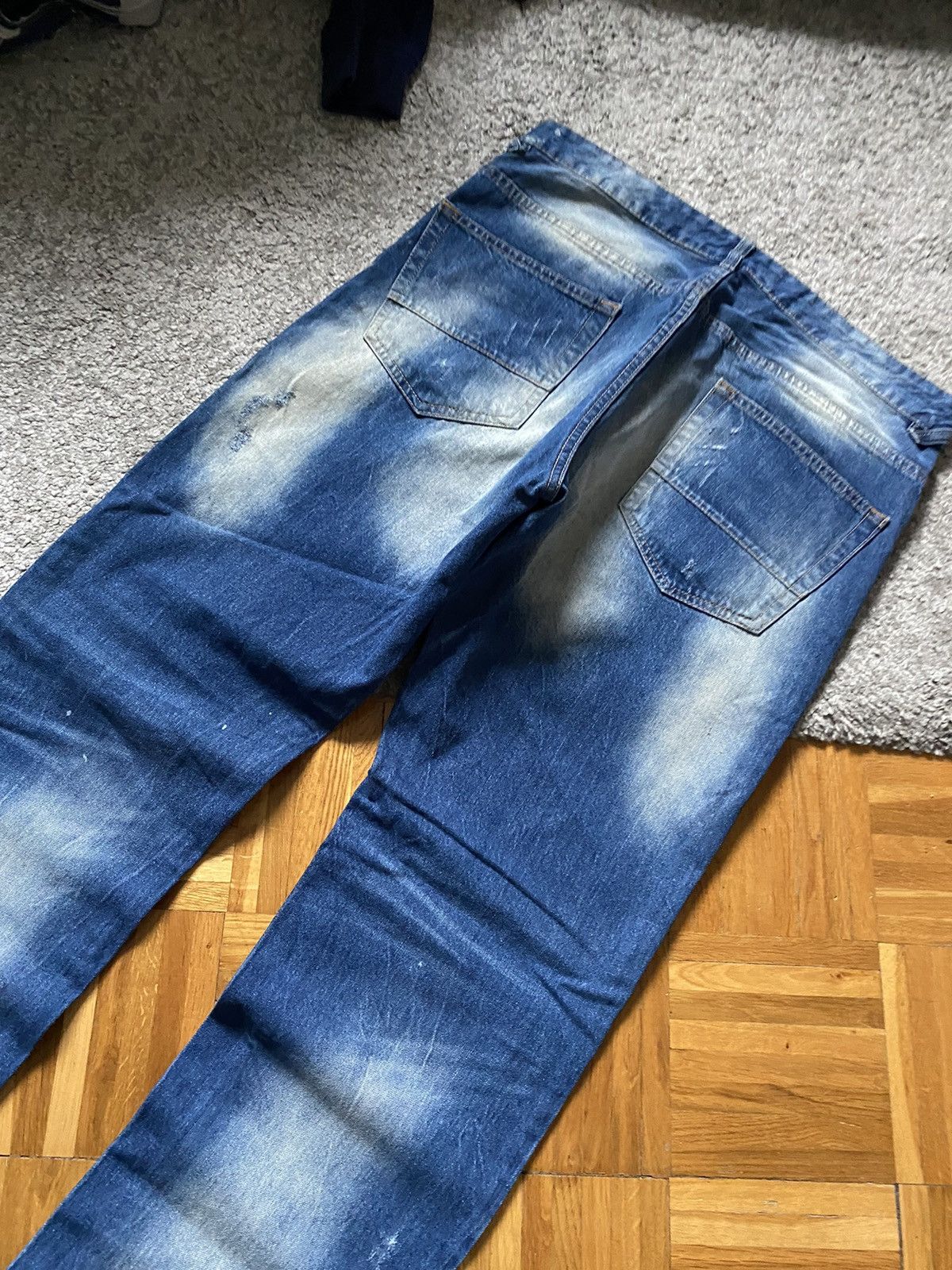 Japanese Brand Vintage Faded Jeans Flared Mud Washed Japanese Y2K Baggy Size US 34 / EU 50 - 8 Thumbnail