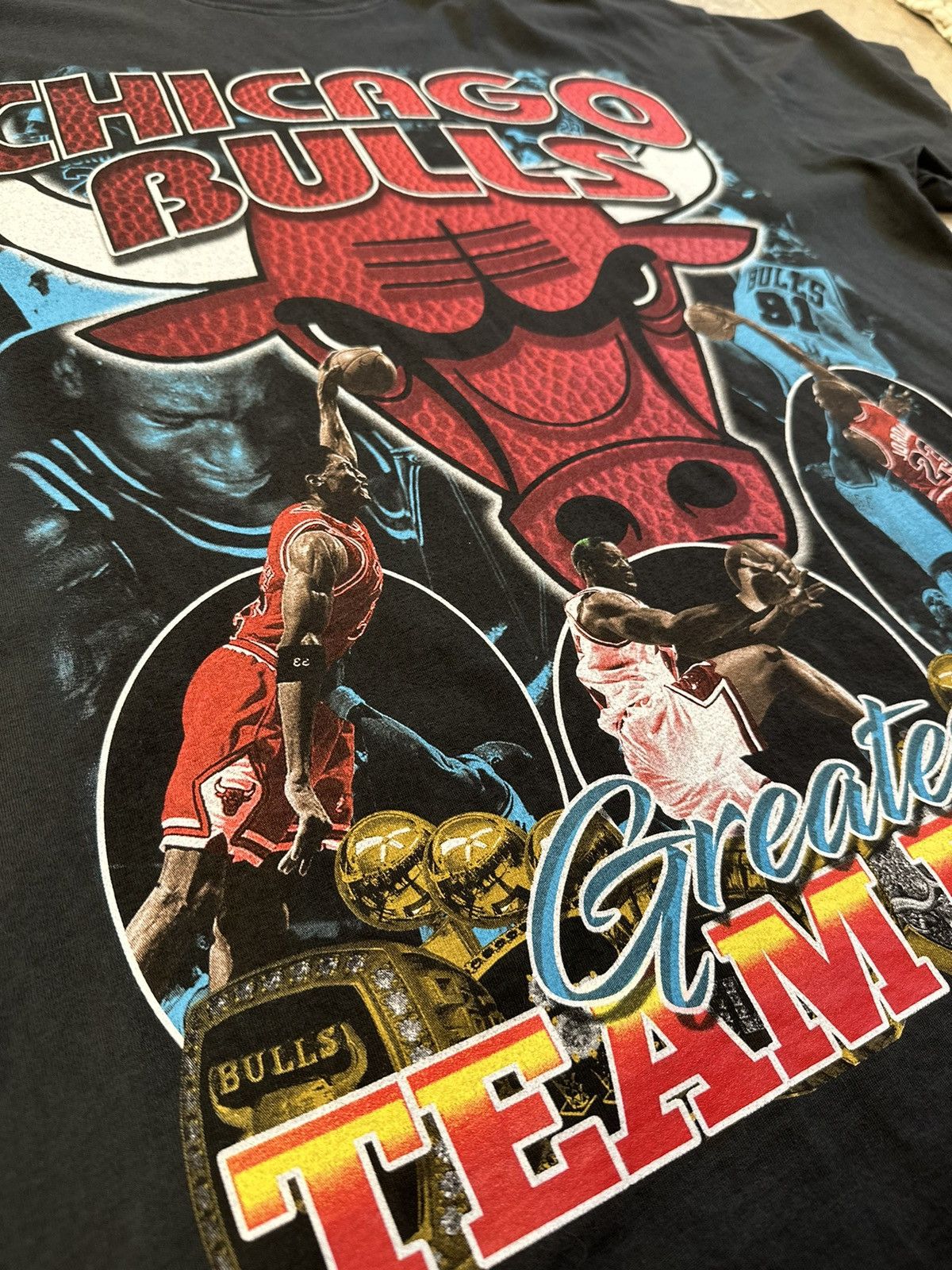 Rap Tees × Vintage Effn Clothing Vintage Bootleg Chicago Bulls Rap Tee Size US L / EU 52-54 / 3 - 5 Thumbnail