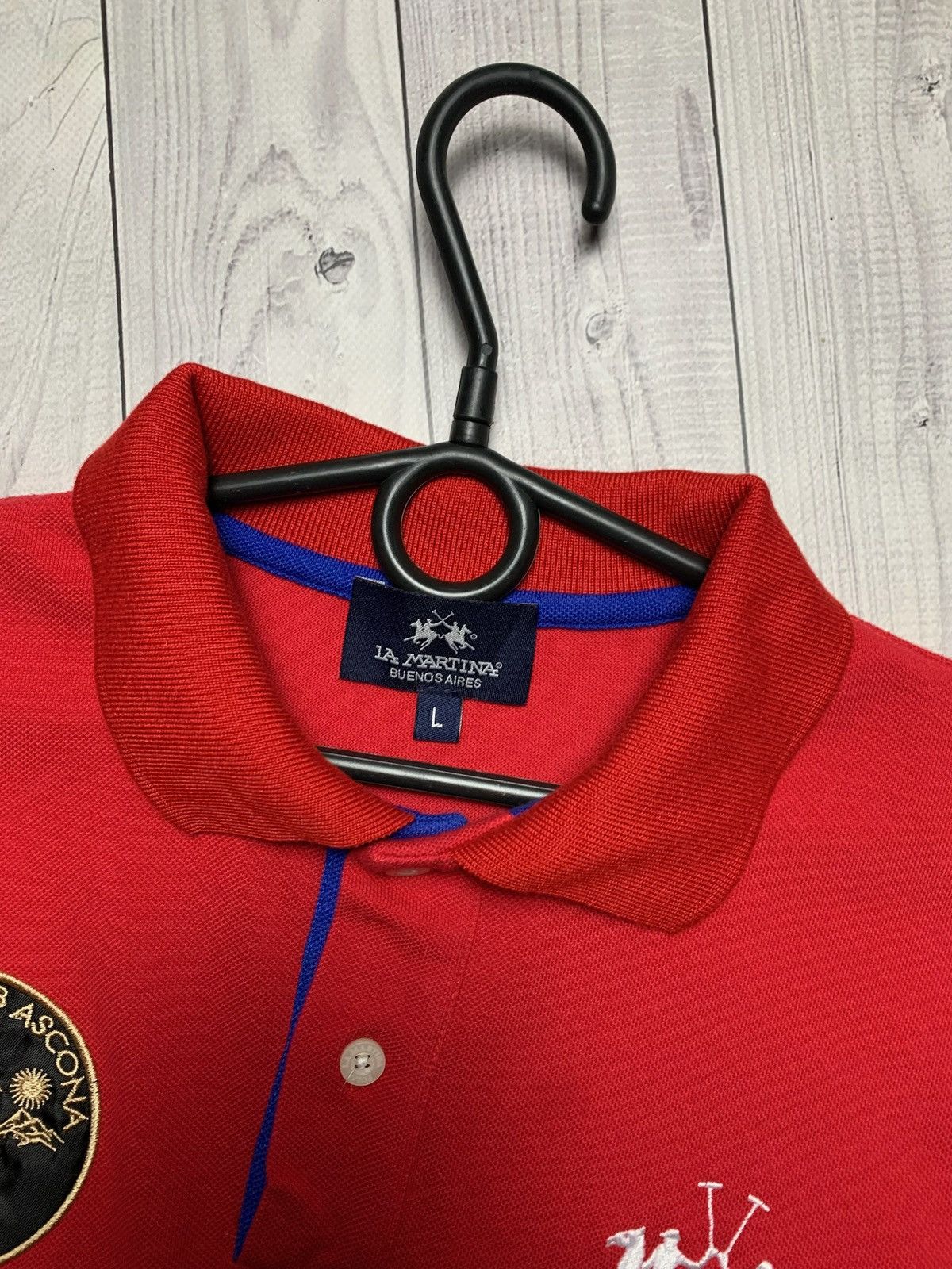 La Martina × Vintage Vintage l a Martina polo red logo 4 size L Charity Size US L / EU 52-54 / 3 - 3 Thumbnail