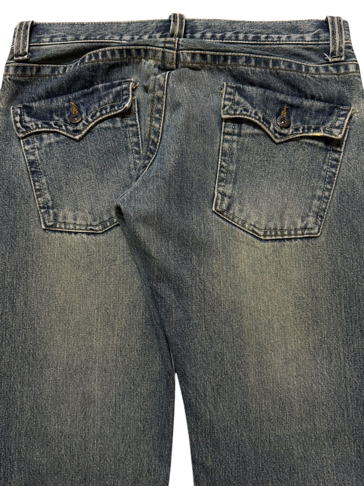 Full Count & Co. Vintage Japanese Brand Blue Faded Wash Distressed Loose Fits Size US 32 / EU 48 - 5 Thumbnail