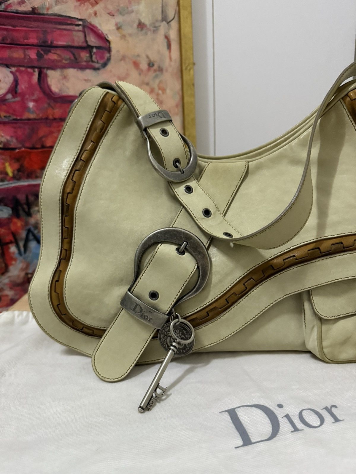 Dior 2006 Christian Dior Gaucho leather Saddle bag Size ONE SIZE - 3 Thumbnail