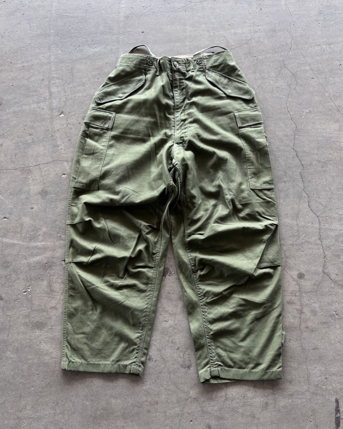 Vintage 50s OG Trousers M-1951 Deadstock Military Size US 30 / EU 46 - 1 Thumbnail