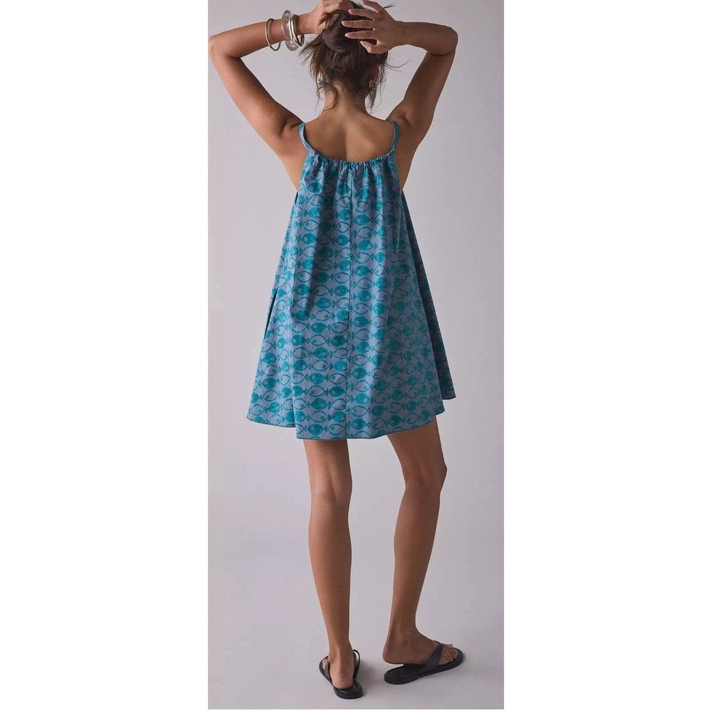 Urban Outfitters BDG Fish Print Tie-Front Mini Dress | NWT | Urban Outfitters Size XS / US 0-2 / IT 36-38 - 2 Thumbnail
