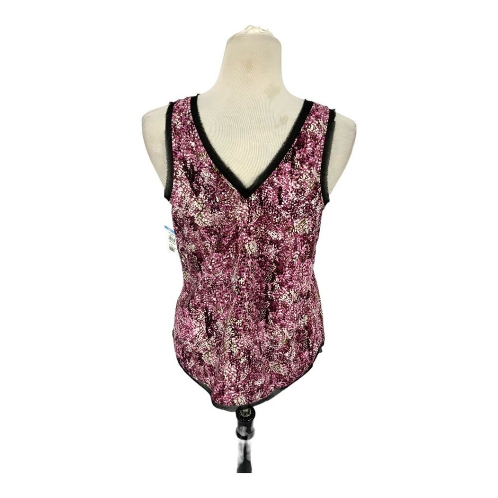 Other Halogen Raw Edge V Neck Tank Top Pink Small NWOT $49 MSRP Size S / US 4 / IT 40 - 8 Thumbnail