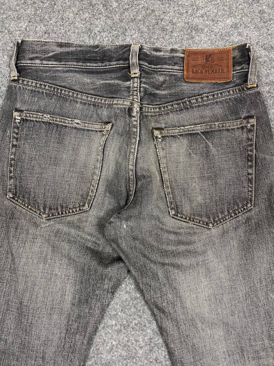 Japanese Brand back number japanese brand distressed denim nice design Size US 29 - 3 Thumbnail