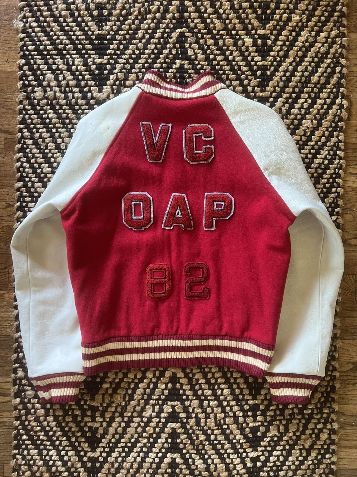 Raf Simons Raf Simons AW02 “Virginia Creeper” Red/White Varsity Jacket Size US S / EU 44-46 / 1 - 5 Thumbnail