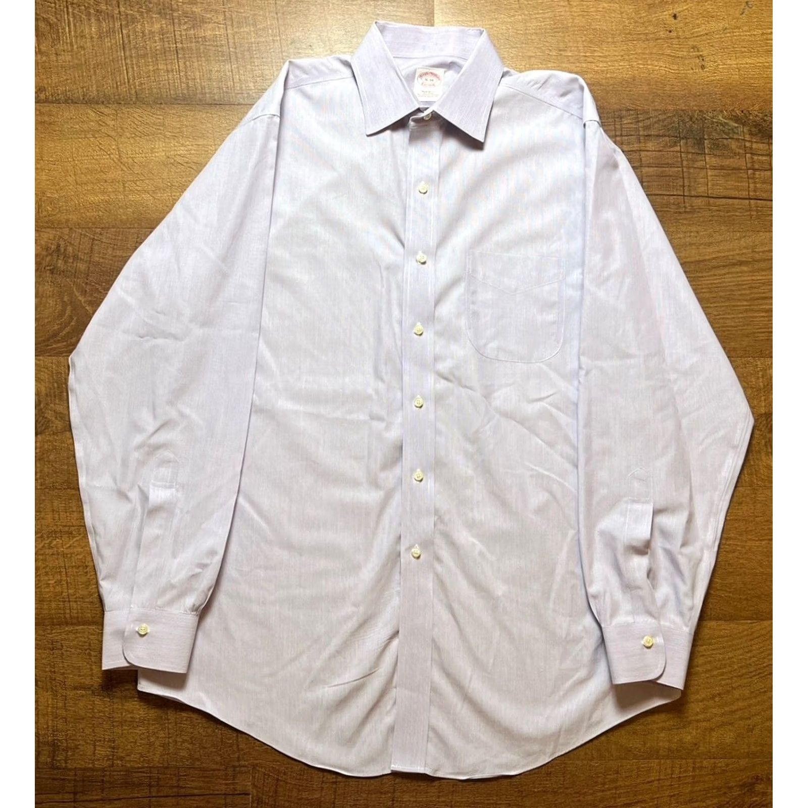 Brooks Brothers Brooks Brothers Mens Non Iron Button Down Supima Cotton Purple Size 16-34 Shirt Regular Short? Size US L / EU 52-54 / 3 - 2 Thumbnail