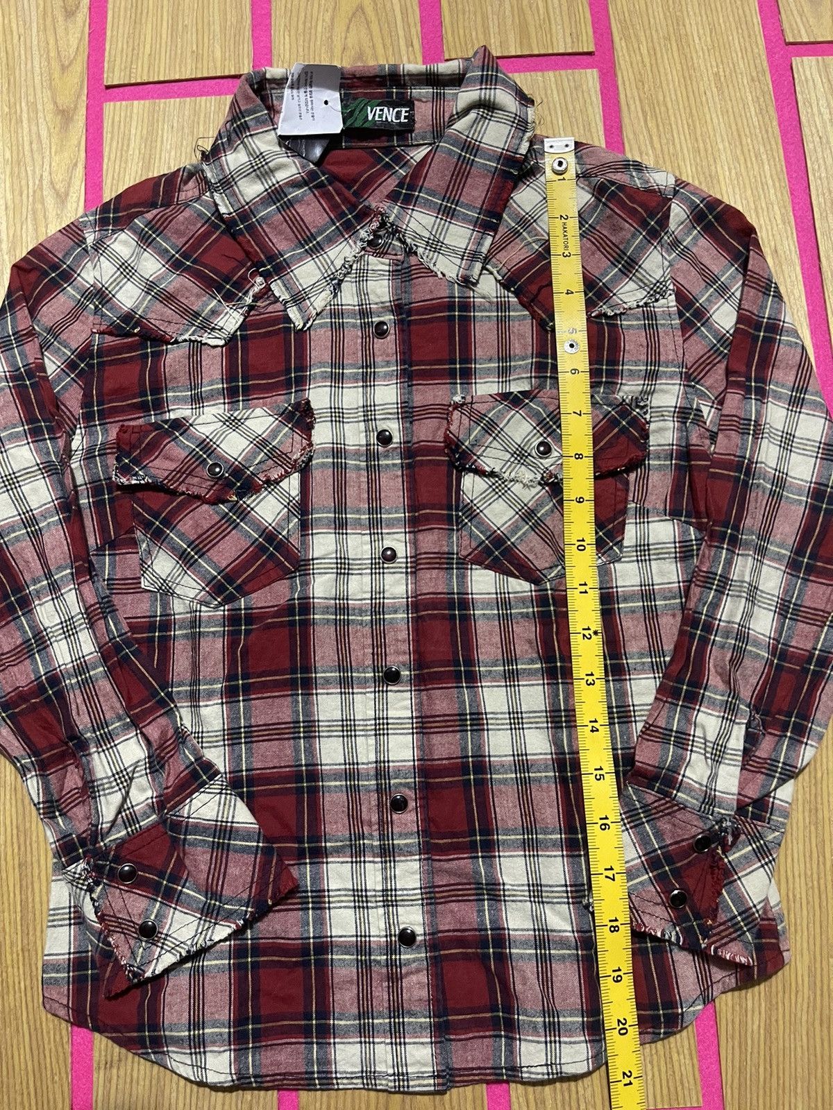 If Six Was Nine Y2K VENCE long sleeve checkered shirt Size US S / EU 44-46 / 1 - 11 Thumbnail
